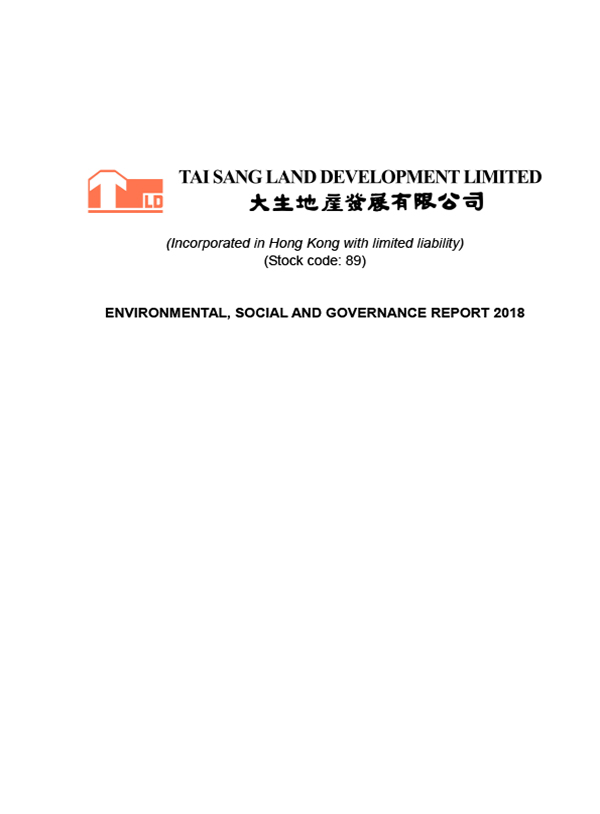 ENVIRONMENTAL, SOCIAL AND GOVERNANCE REPORT 2018