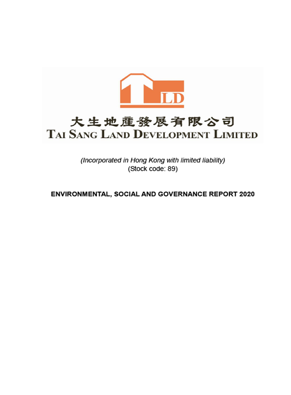 ENVIRONMENTAL, SOCIAL AND GOVERNANCE REPORT 2020