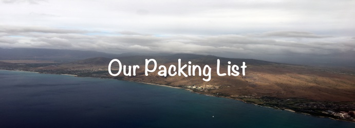 Our packing list