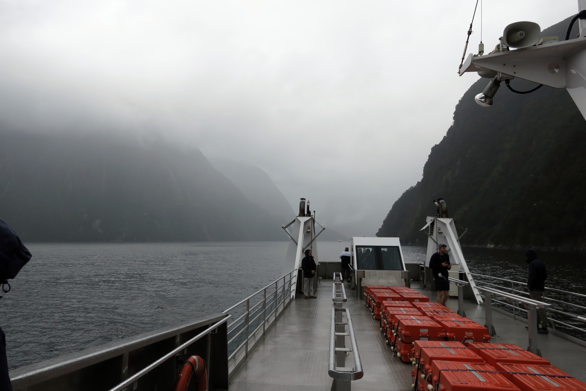 Aboard the Ferry into Milford Sound